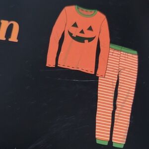 Halloween Two Piece PJ Set Men Sz Large Pumpkin